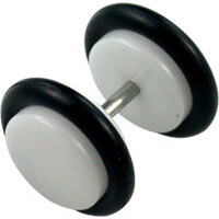 Fake Ear Plug White