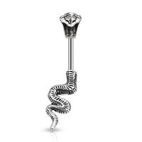 Poisonous Cobra Navel Ring 