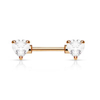 Jewelled Heart Nipple Bar