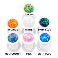 Synthetic Opal White Acrylic Plugs