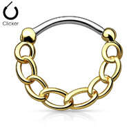 Round Septum Clicker With Linked Chain