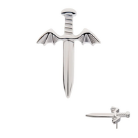 Titanium Threadless Dagger with Bat Wing Top