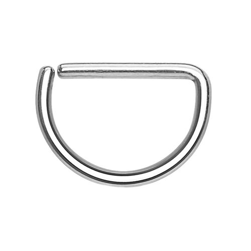 Surgical Steel Annealed D-Ring : 1.2mm (16ga) x 8mm