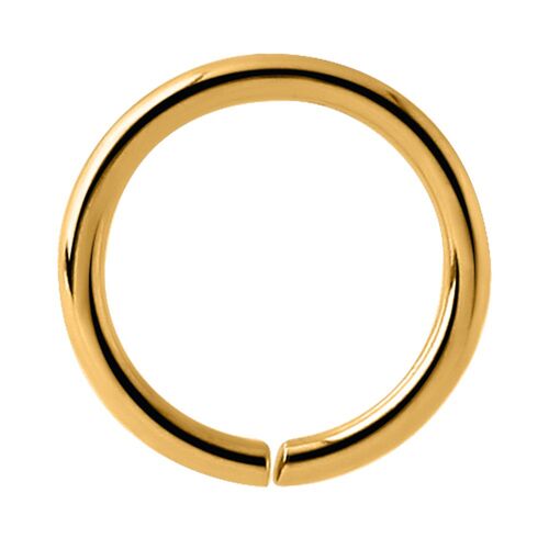 Bright Gold Continuous Rings : 1.0mm (18ga) x 10mm