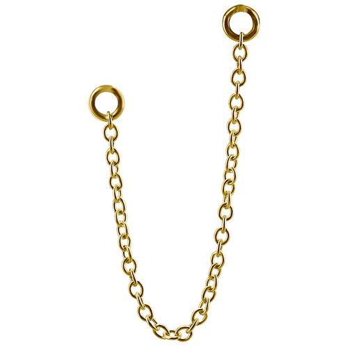 Bright Gold Hanging Chains for Hinged Segment Rings : 4cm