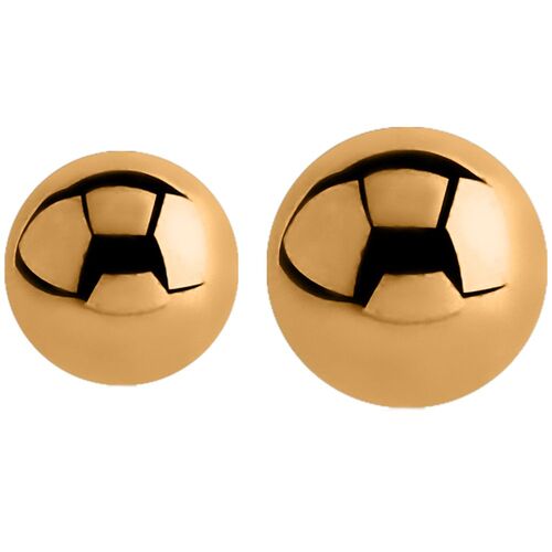 Bright Gold Threaded Ball : 1.6mm (14ga) x 3mm