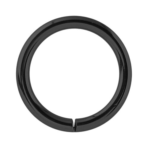 Black Steel Continuous Rings : 1.0mm (18ga) x 11mm