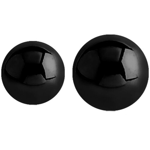 Black Steel Threaded Ball : 1.6mm (14ga) x 4mm