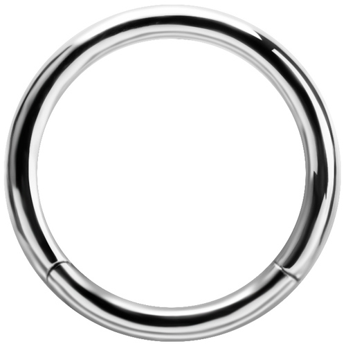 Chromium Finish Nickel Free Surgical Steel Hinged Segment Ring : 1.2mm (16ga) x 10mm