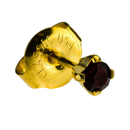 24ct Gold Plate Clawset Birthstone Regular : Garnet