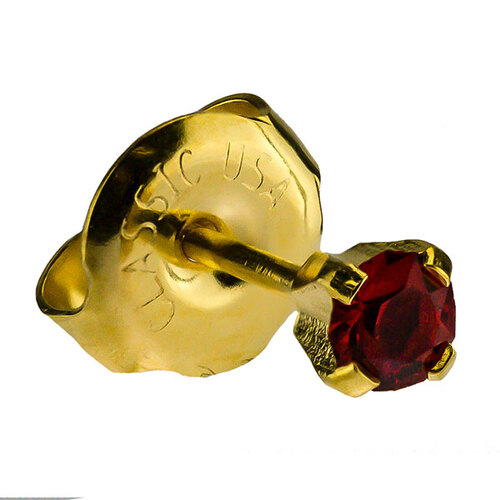 24ct Gold Plate Clawset Birthstone Regular : Ruby