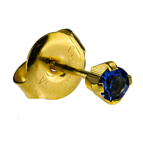 24ct Gold Plate Clawset Birthstone Regular : Sapphire