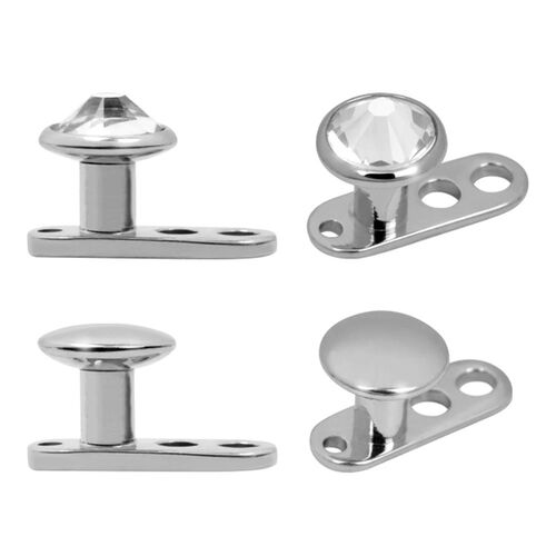 Titanium Highline® 3 Hole Base Dermal Anchor with Disc