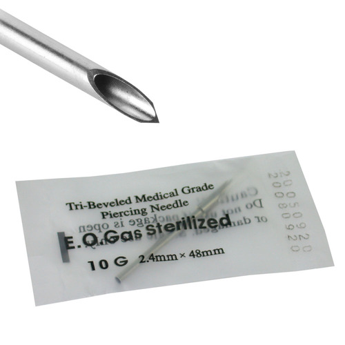 Sterilized Tri Bevelled Needle Blades : 4mm (6ga)