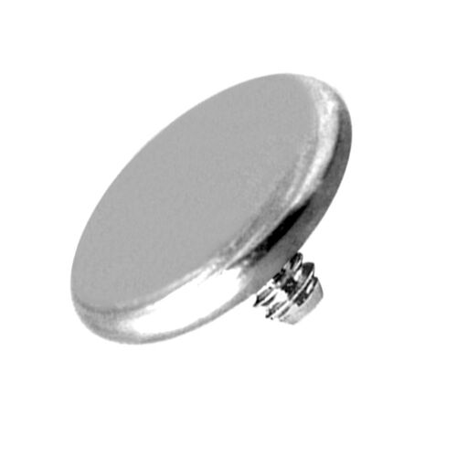 Titanium Discs for Internally Threaded Jewellery : 1.6mm (14ga) x 3.2mm
