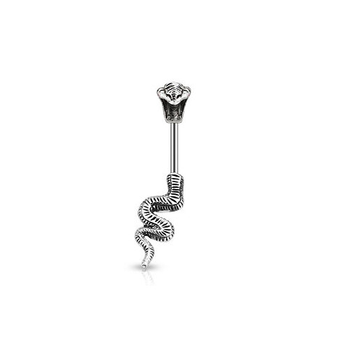 Poisonous Cobra Navel Ring 