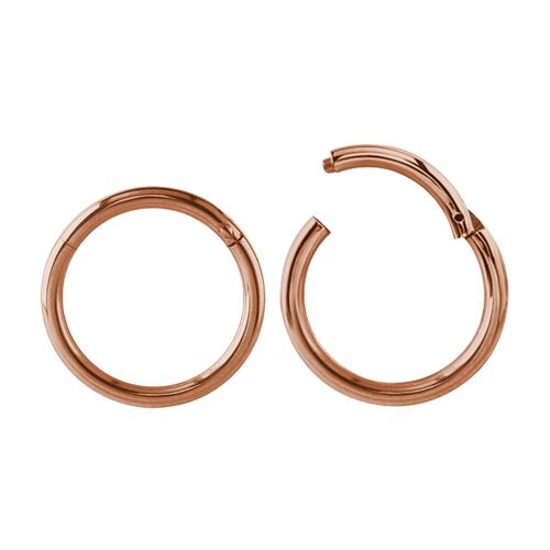 PVD Rose Gold Hinged Segment Ring : 1.6mm (14ga) x 8mm