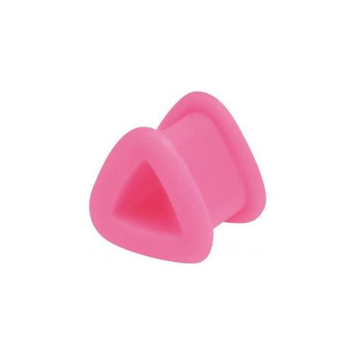 Silicon Triangle Flesh Tunnel : 4mm x Pink