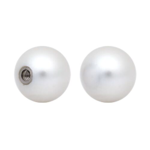 Titanium Highline® Synthetic Threaded Pearl Balls : 1.6mm (14ga) x 4mm