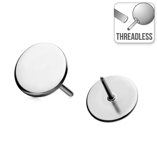 Invictus Threadless Titanium Flat Disc Attachment : 3mm
