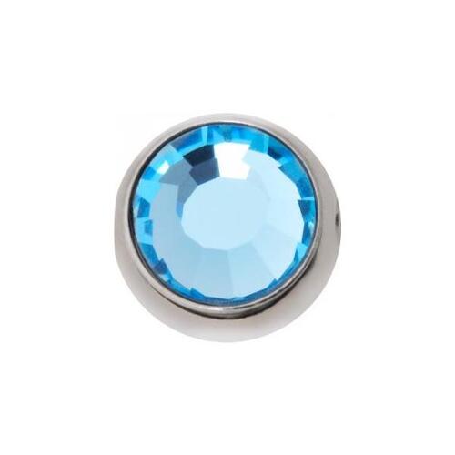 Titanium Highline® Jewelled Clip-in Ball : 4mm x Light Blue