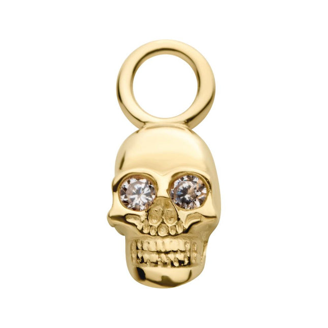 Invictus 14Kt Yellow Gold Skull Charm