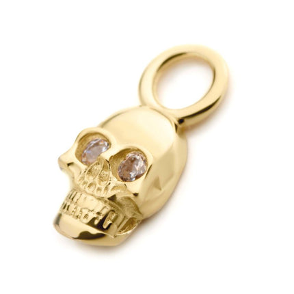 Invictus 14Kt Yellow Gold Skull Charm