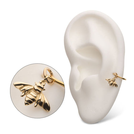 Invictus 14Kt Yellow Gold Bee Dangle Charm