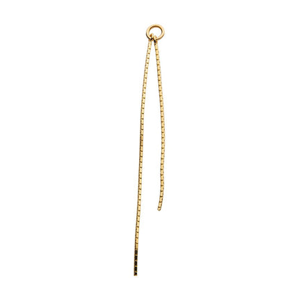 Invictus 14Kt Yellow Gold with Two Woven Box Chains Charm
