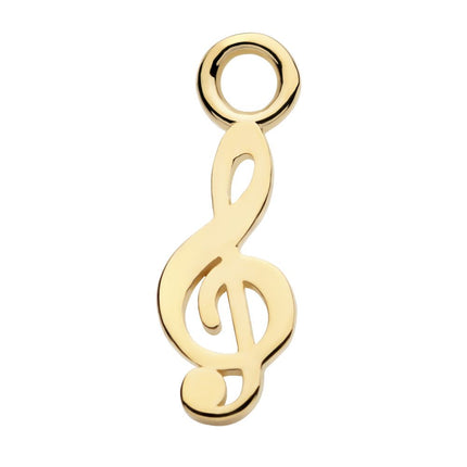 Invictus 14Kt Yellow Gold Music Note Charm