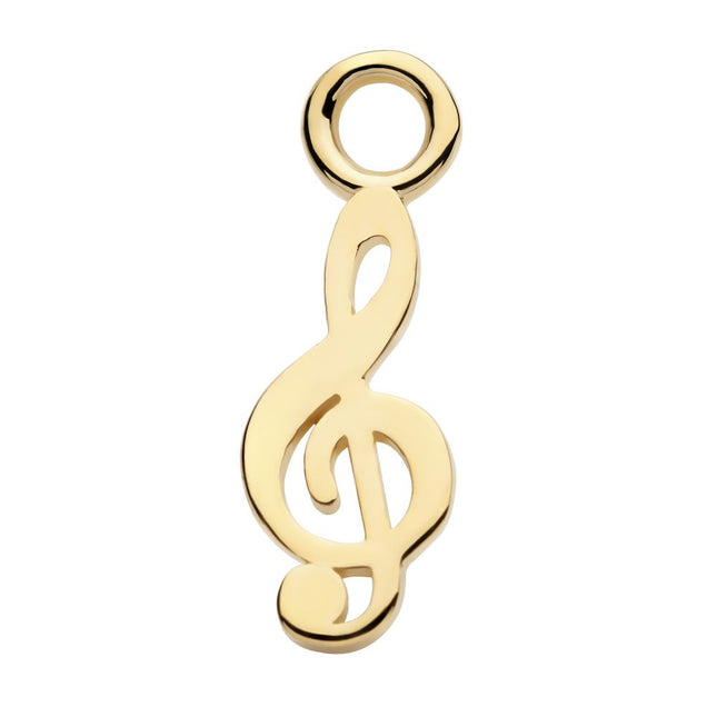 Invictus 14Kt Yellow Gold Music Note Charm
