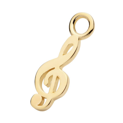 Invictus 14Kt Yellow Gold Music Note Charm