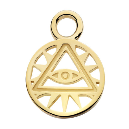 Invictus 14Kt Yellow Gold All Seeing Eye Charm