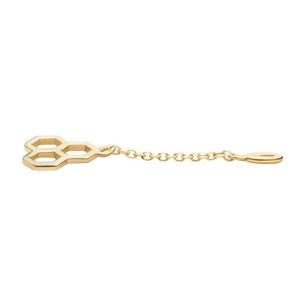 Invictus 14Kt Yellow Gold Honeycomb Dangle Charm with 10mm Chain