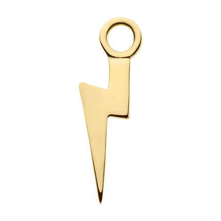 Invictus 14kt Yellow Gold Lightning Bolt Charm