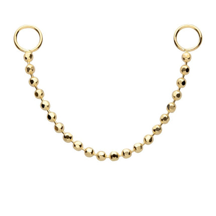 Invictus 14Kt Yellow Gold Bead Chain with Rings
