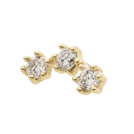 Invictus 14kt Yellow Gold Threadless Cluster Top with 6-Prong Round Lab-Grown Diamonds