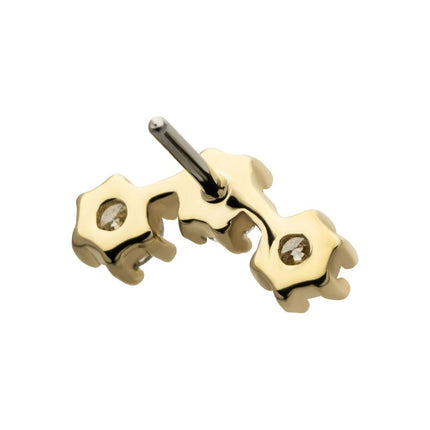 Invictus 14kt Yellow Gold Threadless Cluster Top with 6-Prong Round Lab-Grown Diamonds