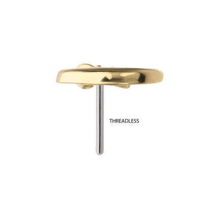 Invictus 14Kt Yellow Gold Threadless Crescent Moon Top with Prong Set Lab-Grown Diamond Dangle