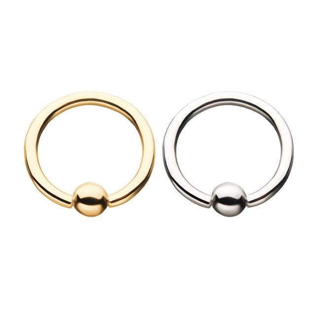 Invictus 14kt Gold Captive Bead Rings