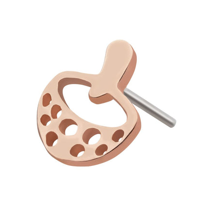 Invictus 14Kt Rose Gold Threadless with Flat Mushroom Top
