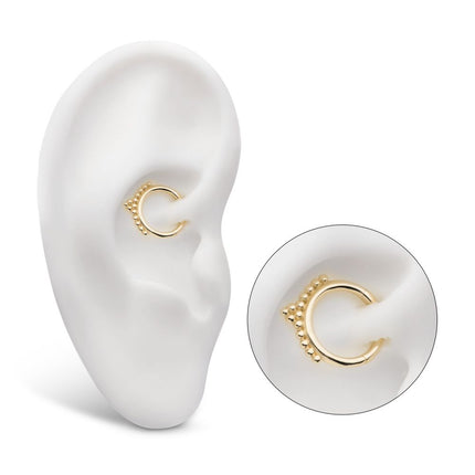 Invictus 14Kt Yellow Gold 14 Bead Cluster Front Facing Hinged Segment Clicker