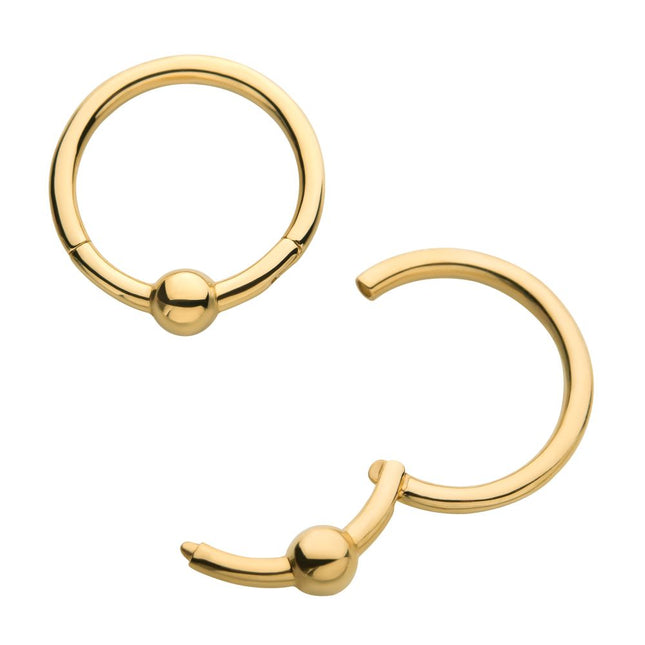 Invictus 14Kt Yellow Gold with 3mm Ball Hinged Segment Clicker