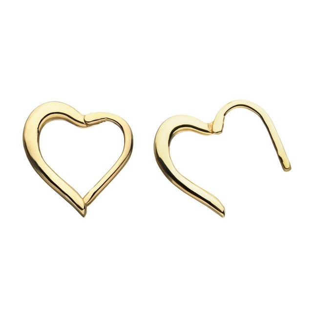 Invictus 14kt Gold Right Heart Shape Front Facing Hinged Segment Ring