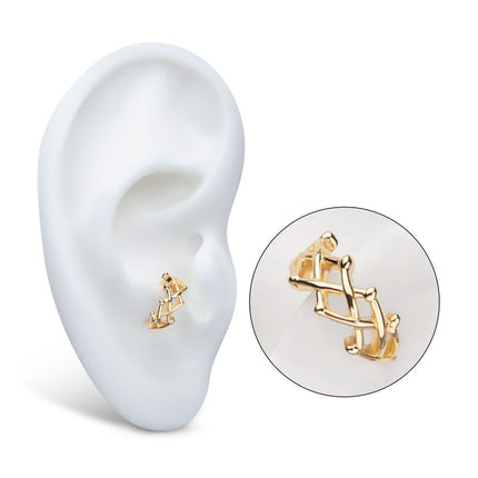 Invictus 14Kt Yellow Gold Woven Crown of Thorns Side Facing Hinged Segment Clicker