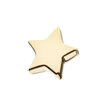 Invictus 14Kt Yellow Gold Internally Threaded Star Top Dermal