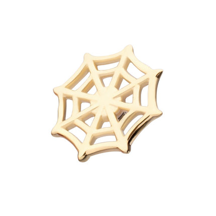 Invictus 14Kt Yellow Gold Internally Threaded Spiderweb Top Dermal