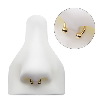 Invictus 14Kt Yellow Gold Circular Barbell with One Side Internally Threaded and One Side Fixed Ball End