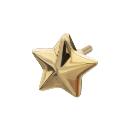 Invictus 14Kt Yellow Gold M0.8 Internally Threaded Nautical Star Top