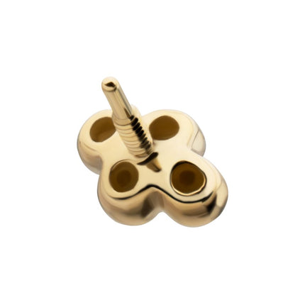 Invictus 14Kt Yellow Gold M0.8 Internally Threaded 4-Bead Top